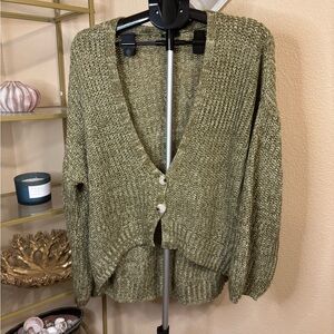 Wild Fable Olive Green Button Cardigan Medium